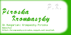 piroska krompaszky business card